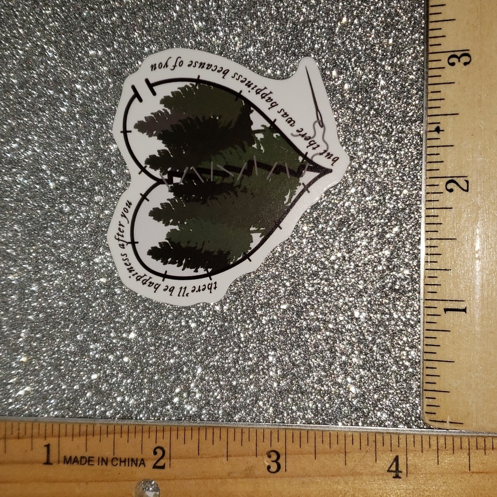 10/$10 Taylor Swift EVERMORE Waterproof Sticker heart trees - Picture 2 of 7